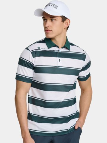 Backtee Horisontal Halbarm Polo dunkelgrün