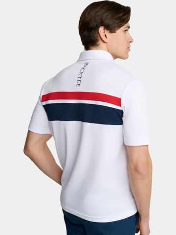 Backtee Trophy Halbarm Polo weiß