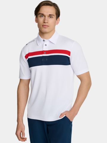 Backtee Trophy Halbarm Polo weiß