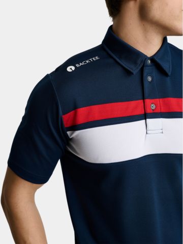 Backtee Trophy Halbarm Polo navy
