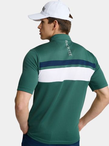 Backtee Trophy Halbarm Polo dunkelgrün