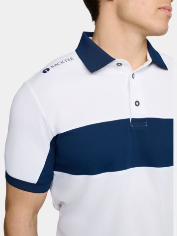 Backtee Focus Halbarm Polo weiß
