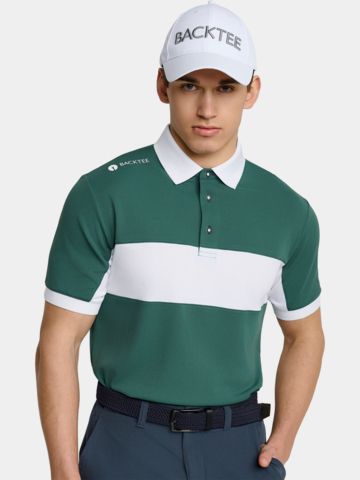 Backtee Focus Halbarm Polo dunkelgrün