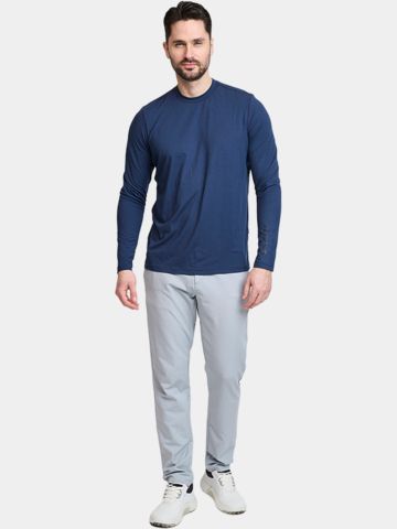 Backtee First Skin Round Neck Stretch Unterzieher navy