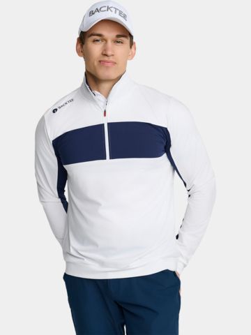 Backtee Long Drive Baselayer Stretch Midlayer weiß
