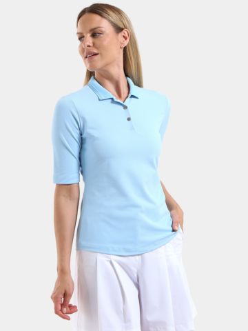 Chervo APPARIRE 3/4 sleeve polo light blue