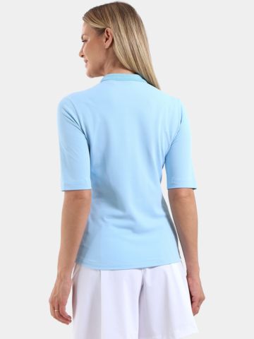 Chervo APPARIRE 3/4 sleeve polo light blue
