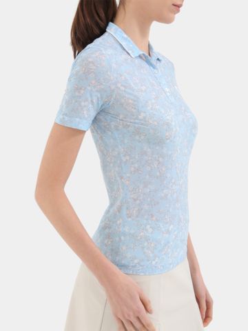 Chervo AUNT half sleeve polo light blue