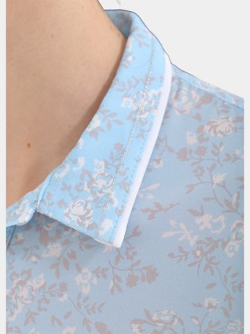 Chervo AUNT half sleeve polo light blue