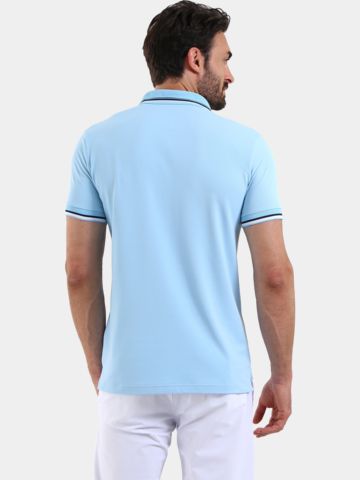 Chervo ASTOR half-sleeved polo light blue