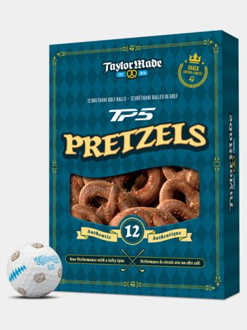 TaylorMade Limited Edition TP5 Pix 3.0 Hot Shots Pretzels Golfbälle weiß