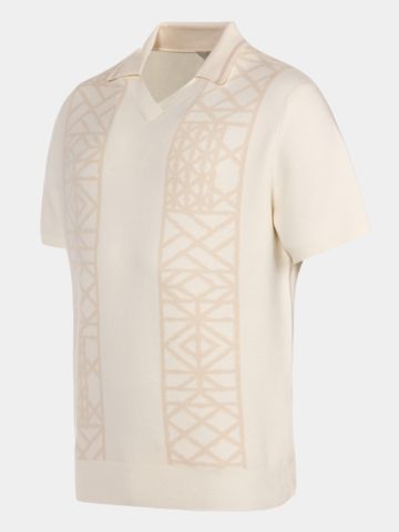 Malbon HABANA Halbarm Polo offwhite