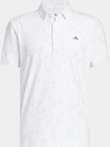 adidas ULT+ BTTR PRINT Halbarm Polo weiß