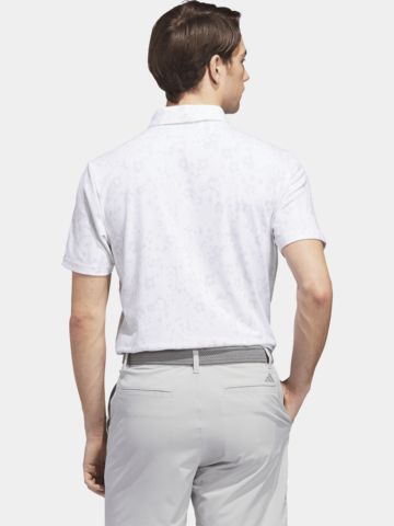 adidas ULT+ BTTR PRINT Halbarm Polo weiß