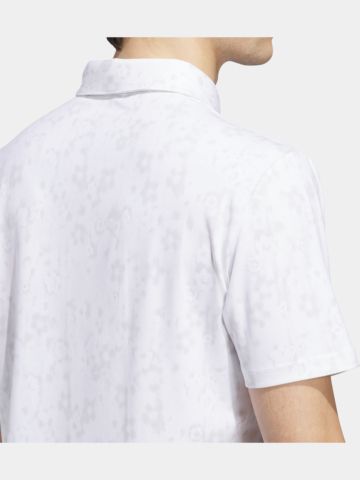 adidas ULT+ BTTR PRINT Halbarm Polo weiß