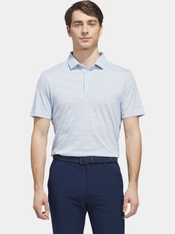 adidas ULT JACQUARD polokošile s polovičním rukávem světle modrá