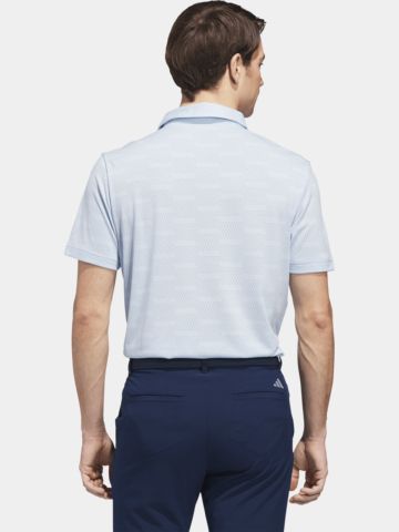 adidas ULT JACQUARD Halbarm Polo hellblau