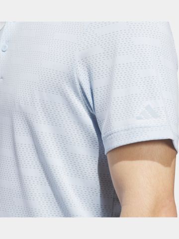 adidas ULT JACQUARD Halbarm Polo hellblau
