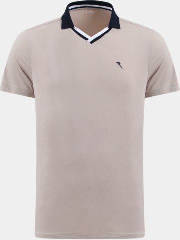 Chervo AUGUST Halbarm Polo beige