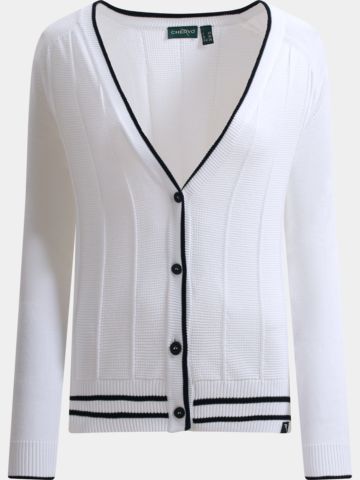 Chervo NAVONA Strick Jacke weiß