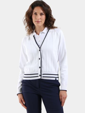 Chervo NAVONA Strick Jacke weiß