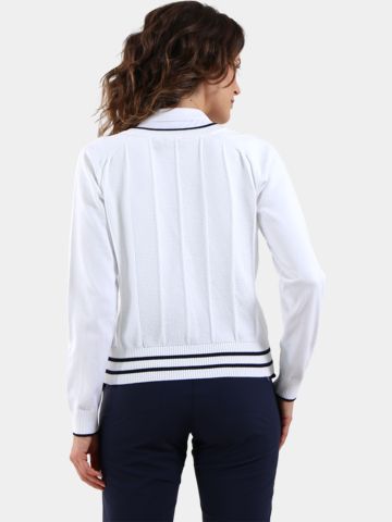 Chervo NAVONA Strick Jacke weiß