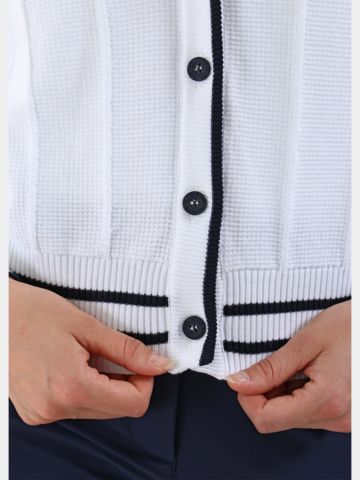 Chervo NAVONA Strick Jacke weiß