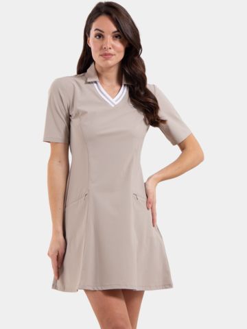 Chervo VIVACE Halbarm Kleid beige