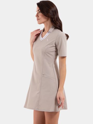 Chervo VIVACE Halbarm Kleid beige