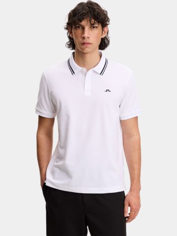 J.Lindeberg Joey Tipping Halbarm Polo GH50 weiß