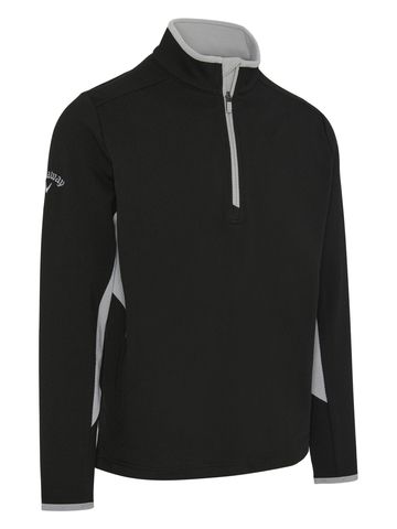Callaway BLOCKED LS 1/4 ZIP PULLOVER Thermo Midlayer schwarz