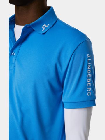 J.Lindeberg Tour Tech Halbarm Polo türkis