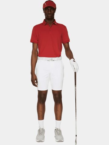 J.Lindeberg Tour Tech Halbarm Polo rot