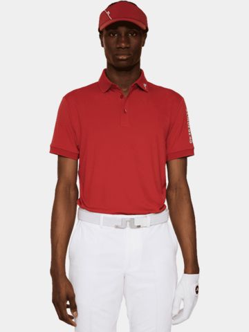J.Lindeberg Tour Tech Halbarm Polo rot
