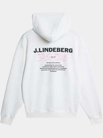 J.Lindeberg 30Y Callan Unisex Hoodie Hoodie Sweatshirt weiß
