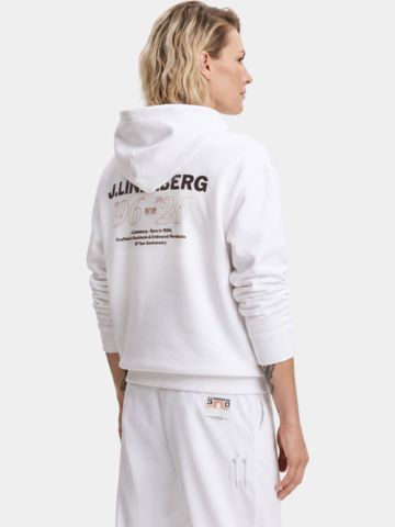 J.Lindeberg 30Y Callan Unisex Hoodie Sweatshirt weiß