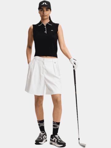 J.Lindeberg 30Y Becca Strick Polo schwarz