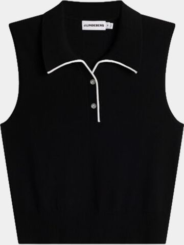 J.Lindeberg 30Y Becca Strick Polo schwarz