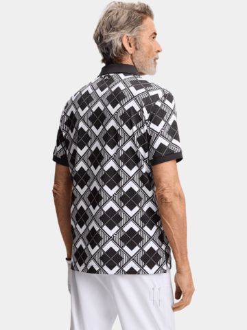 J.Lindeberg 30Y Tour Tech Argyle Polo s polovičním rukávem černá