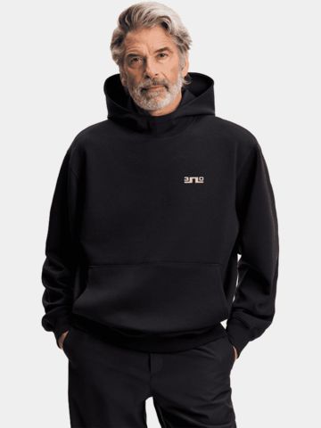 J.Lindeberg 30Y Callan Unisex mikina s kapucí černá