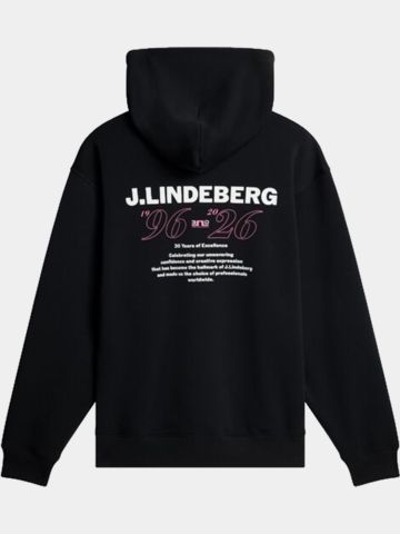 J.Lindeberg 30Y Callan Unisex mikina s kapucí černá