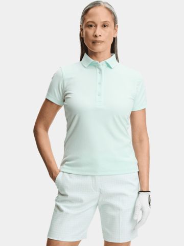 Polokošile J.Lindeberg Tour Tech s polovičním rukávem světle zelená