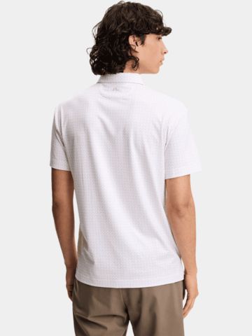 J.Lindeberg Bala Print Halbarm Polo beige