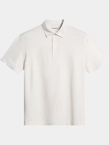J.Lindeberg Bala Print Halbarm Polo beige