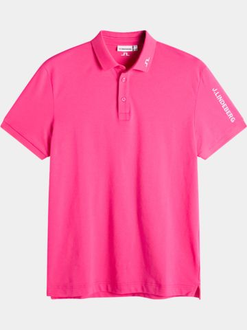 J.Lindeberg Polokošile Tour Tech Pique s polovičním rukávem růžová