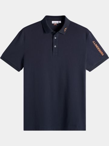 J.Lindeberg Tour Tech Pique Halbarm Polo navy