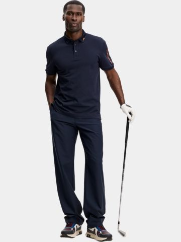 J.Lindeberg Tour Tech Pique Halbarm Polo navy