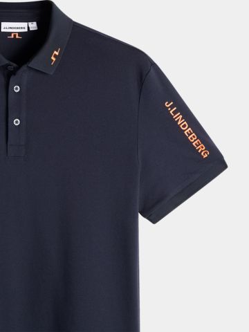 J.Lindeberg Tour Tech Pique Halbarm Polo navy