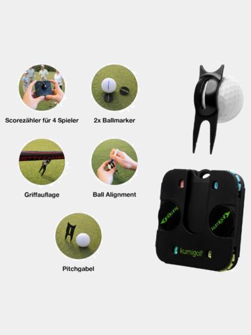 kumigolf 5-in-1 Multi-Tool Card schwarz