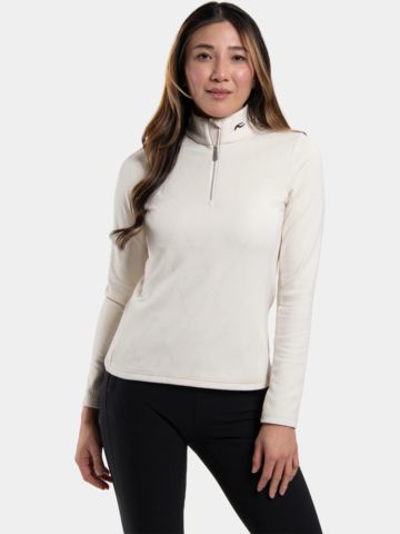 Kjus Neila Half-Zip Stretch Midlayer ecru